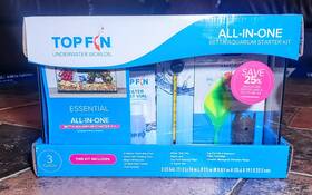 5321019 Top Fin 3 Gallon All In One Betta Fish Glass Aquarium Stater Kit