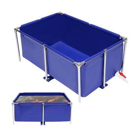Towiuoa B0fdqj6cx6 Foldable Canvas Fish Pond Tank Indoor Easy Drain 47x31x19 Inch
