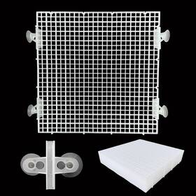 Tqdxza Glb8pc-bai Adjustable Plastic Grid Panel For Fish Tank Divider 11.8x11.8 Inch 8pacs -
