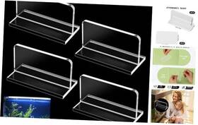 Trinkrittey Eqr57fzdt 4 Pcs Aquarium Cover Handle Rectangle Fish Tank Handles Clear Acrylic