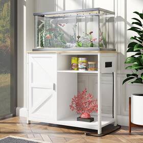 Trykerpet 726084647336 40 Gallon Fish Tank Stand Aquarium With Power Outlets Cabinet For T