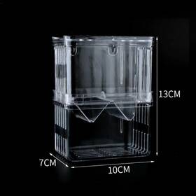 Turbo-roofinds 3ph60098 Multifunctional Fish Aquarium Breeding Isolation Box High Clear Br