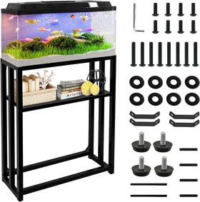 Fts-23122801 Umisu Fish Tank Stand Metal Aquarium 10-15 Gallon 24.8 Inch X 9.25 30.1 Black