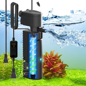 Vcraze B0ddl41tpw Fish Tank Filter With U - V Light And Timer 3/6/12/24 Hours For Green Wat