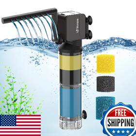 Vcraze B0dflmzcs3 3-stage Internal Aquarium Filter For Tanks 40-150 Gallon Fish Tank Filte