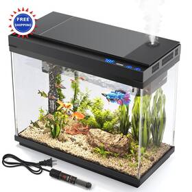 Vehipa Hd300-bh Fish Tank 2.4 Gallon Aquarium Heater 3-in-1 Pump Filter Oxygenation Light