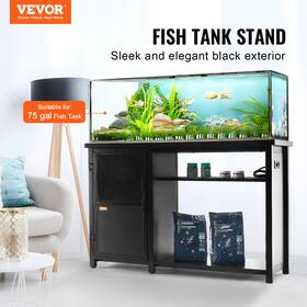 Vevor 197988196013 75 Gallon Aquarium Stand Steel And Mdf 52x19.7x32.3ftft 626 Lbs Capacity Black
