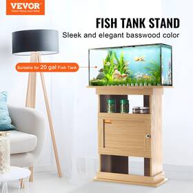Vevor 197988197584 20 Gallon Aquarium Stand Mdf 25.2x15.7x28.3ftft 167.6 Lbs Capacity Basswood
