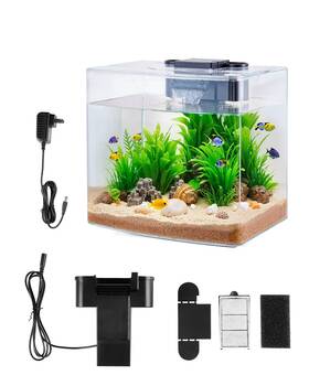 Vevor 197988883166 3.5 Gallon Fish Tank Aquarium Smart Arch Clear Gpps 3 Color Self Cleaning