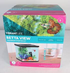 Vibrant Life 194346422227 Betta View Aquarium Starter Kit 3 Gallon New
