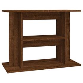 Vidaxl 833582 Aquarium Stand Brown Oak Engineered Wood 31.5 X 13.8 23.6 In
