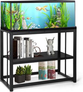 Vowner Rs-16 40-50 Gallon Fish Tank Stand - Metal Aquarium 36.6 Inch X Black