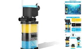 Waayon Qf-188 3-stage Aquarium Filter In-tank Internal Turtle For 40-70
