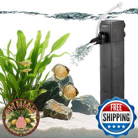 Weipro B09vgp6n7f Internal Fish Tank Filter 10w 3-stage Biochemical Sponge Filtration Adjustable