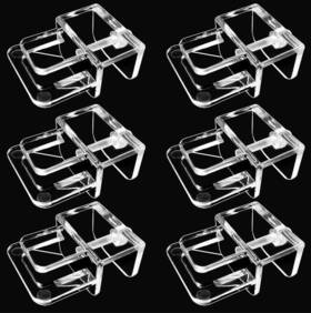 Weramics 313023485410 6 Pcs Aquarium Lid Clips Rimless Fish Tank Top Cover Hood Support H