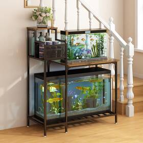 Wisdom Star 781238485752 10-20 Gallon Aquarium Stands Metal Frame Fish Tank With Stand Cabinet S