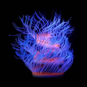 Wishlotus Sc-04 Fish Tank Coral Ornaments Artificial Soft Silicone Aquarium Blue
