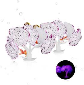Wishlotus Sr-02 Aquarium Coral Decoration 2 Pack Soft Silicone Fish Tank Purple