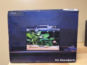 Wonder Factory 313049734738 3 Gallon Small Aquarium Betta Fish Tank Aio Starter Kit
