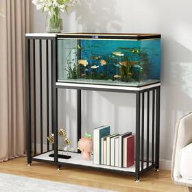 Woulhomy 313024591547 29 Gallon Fish Tank Stand Metal Aquarium With Shelves For Acces