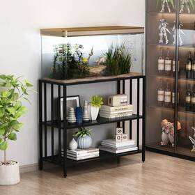 Woulhomy 313049133166 Fish Tank Stand With Metal Shelves 55 Gallon Aquarium Heavy Duty Turtle T