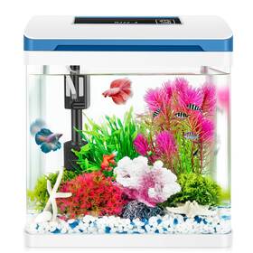 Wuyusile 581700308792 Small Fish Tank 2 Gallon Glass Aquarium Starter Kits Desktop Betta Tank