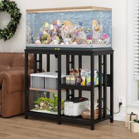 Yaruifnt Yf009 Heavy Duty 40-50 Gallon Aquarium Stand With Power Outlets 3-tier Adjustable