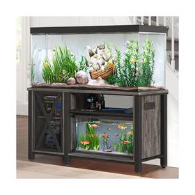 Yitahome 197839981072 Heavy Duty 55-75 Gallon Aquarium Stand With Power Outlets Cabinet F