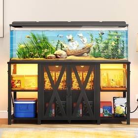 Yitahome 313097790786 90-120 Gallon Reptile Tank Stand With Power Outlet And Led Light Heavy D