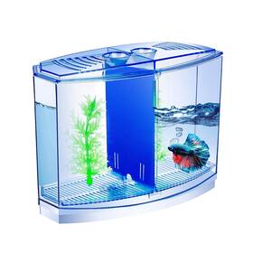Yobiisolut Xiagang-2ge-lan Mini Fish Tank With Divider Small Beta Shrimp Aquarium
