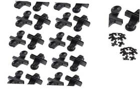 Yohii C180717053 Aquarium Fish Tank Divider Suction Cup Plastic Sheet Holder Black - 20pcs