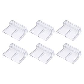 Zaplyte 609044247732 6pcs Aquarium Lid Clips 6mm Acrylic Cover Bracket Transparent