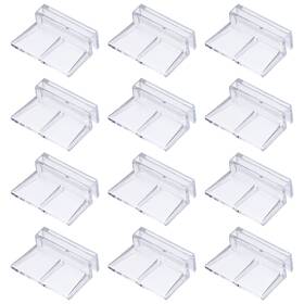 Zaplyte 609044247770 12pcs Aquarium Lid Clips 5mm Acrylic Cover Bracket Transparent