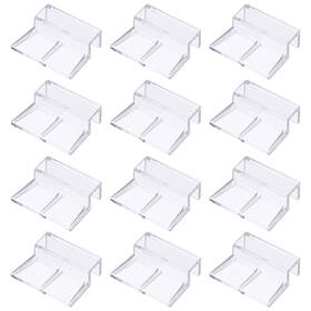 Zaplyte 609044251043 12pcs Aquarium Lid Clips 12mm Acrylic Cover Bracket Transparent
