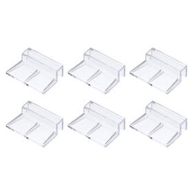 Zaplyte 609044251074 6pcs Aquarium Lid Clips 8mm Acrylic Cover Bracket Transparent