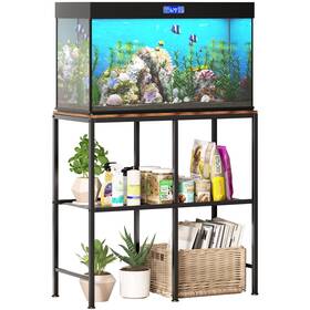 Zekoled Riv001 20-30 Gallon Fish Tank Stand Aquarium With 2-tier Storage Shelves 31