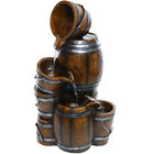 Zen409s Alpine Tiered Barrel Bucket Fountain With Pump 821559635877