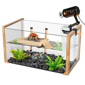 Zeno Zturt-tus1 Turtle Aquarium Kit - New 2024 Aquatic Tank With Filter And Lig
