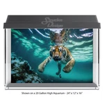 Tiger Swimming Fierce Sea Polyester Fish Tank Glass Backdrop Aquarium Background. Fixed Price $102.98.