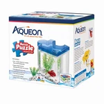 Aqueon Kit Betta Puzzle Tank Blue 0.5 G Aquarium & Food Etc 6.5"L X 5"W 6.75". Fixed Price $15.00.