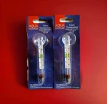 New - Lot Of 2 Culture Fish Tank Aquarium Glass Thermometers W/ Suction Cup. Fixed Price $9.00.