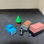 Thomas & Friends Capsule Plarail Vehicle Set With Man, Tree Fish Container. Fixed Price $80.09.