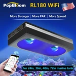 Popbloom RL180 Wifi Saltwater Aquarium Light For Marine Fish Tank Reef Led. Fixed Price $229.00.