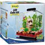 Led Cube Shaped 3 Gallon Aquarium W/pedestal Base Features Lights Fish Tanks. Fixed Price $73.14.
