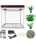 Glass Fish Tank With Tricolour Led Lights, Filter Water Pump And. Fixed Price $59.99.