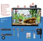Top Fin 10-GALLON Glass Aquarium Kit With Filter, Led Light & Accessories. Fixed Price $80.00.