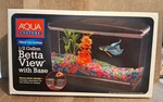 Aqua Culture Betta View Half Gallon Fish Tank With Base New (10X3.5X6.25"). Fixed Price $20.14.