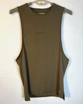 Edge Men's Medium Olive Green Stretch Deep Armhole Crew Neck Tank Top. Fixed Price $15.00.