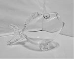 Fish-shaped Small Glass Aquarium For Child Bedroom-office-kitchen 12"(L)X8"(H). Fixed Price $37.19.