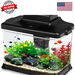 Small Fish Tank Ultra-clear 1.6 Gallon Aquarium Starter Kits With Led Lightin.... Fixed Price $53.09.
